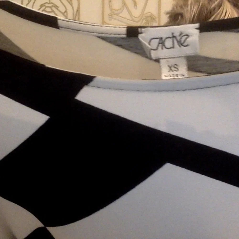 Cache Marble Print & Striped Cold Shoulder Dress … - image 6